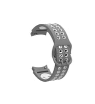 Samsung Galaxy Watch 4 42mm 20mm Uyumlu Kordon Silikon Esnek Yumuşak Delikli Spor KRD-02 Kayış