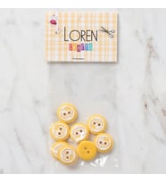 Loren Crafts 8 li Sarı Kedi Düğme - 590