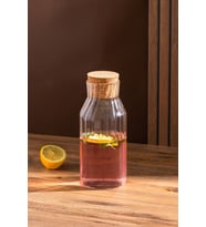 Porsima 2095 Mantar Kapaklı ve Cam Başucu Sürahisi 950ml