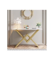 Fiona Gold Metal Beyaz Dresuar