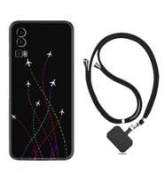 General Mobile Gm 23 Kılıf Silikon Boyun Askılı İpli Desenli Silikon Line Planet 1736