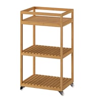 Banyo Servis Arabası, Bambu, 42x33x76 cm