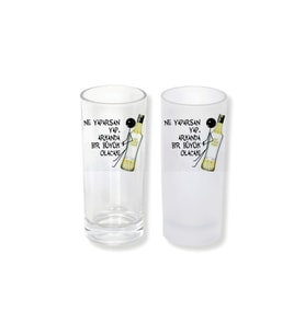 Ghostbastır Design Bir Büyük Olacak Buzlu / Buzsuz Seçenekli Rakı Bardağı – 1 Adet Şık Sunum Bardağı 051