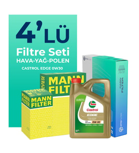 Mann Audi Q5 40 TDi Filtre Bakım Seti Castrol Motor Yağlı (2021-2024) 4 Lü