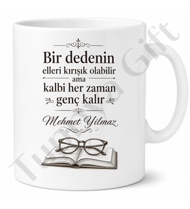 Dünyanın En İyi Dedesi Yazılı Kupa Bardak Dedeye Özel Hediye
