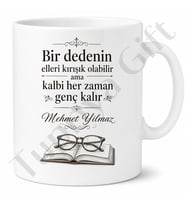 Dünyanın En İyi Dedesi Yazılı Kupa Bardak Dedeye Özel Hediye