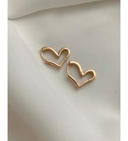 Kalp Küpe Klipsli Gold Kaplama