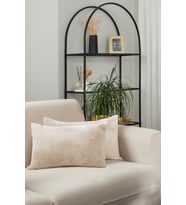 Formeya Çift Tarafı Wellsoft Kumaş 2'li 35x55 cm Hediyelik Dekoratif Pelüş Kırlent Kılıfı Yastık Kılıfı (Bej)