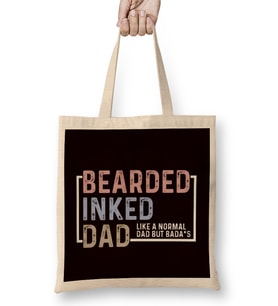 Bearded Inked Dad Papa Daddy Stepdad Father Husband Family Bez Çanta Uzun Saplı