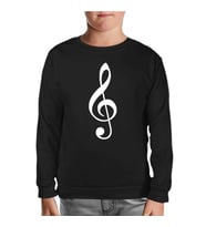 Müzik - Nota Siyah Çocuk Sweatshirt