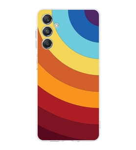 PrintiFy Samsung M34 Uyumlu Kamera Korumalı Renk Cümbüşü A Tasarımlı Şeffaf Silikon Kılıf