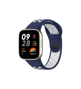 Xiaomi Redmi Watch 3 Spor Delikli Kordon (saat Değildir) - Lacivert-beyaz