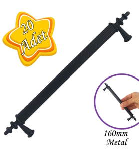 20 Adet Erciyes kulp Siyah 160 mm Kulp Mobilya Mutfak Dolabı Çekmece Dolap Kapak Kulpu Kulbu Metal Kulpları