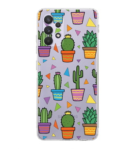 PrintiFy Samsung Galaxy A32 ile Uyumlu Water Color 4  Kamera Korumalı Şeffaf  Kılıf