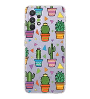 PrintiFy Samsung Galaxy A32 ile Uyumlu Water Color 4  Kamera Korumalı Şeffaf  Kılıf