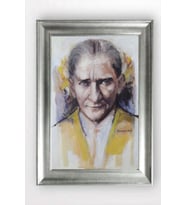 Gümüş Çerçeveli Atatürk Tablo cv1224