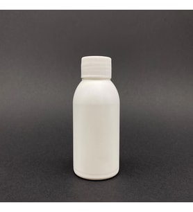 100 cc Beyaz PE Sert Şişe  - Beyaz Kapaklı- 100ml Kapaklı Plastik Şişe- x 10 Adet