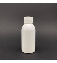 100 cc Beyaz PE Sert Şişe  - Beyaz Kapaklı- 100ml Kapaklı Plastik Şişe- x 10 Adet