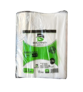 Doğanpack Şeffaf Naylon 3 lük 25x42 Cm. Bakkaliye Poşeti Torbası - 1 Kg. - Ort. 140 Adet - 1 Paket