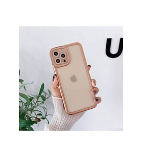 İPHONE 13 İLE UYUMLU KAMERA KORUMALI KENARLARI YALDIZLI RİO KAPAK/KILIF