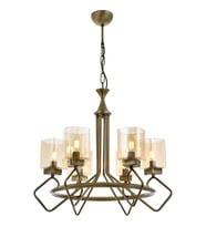 AVONNI AV-60135-6E Eskitme Kaplama Modern Avize E14 Metal Cam 60cm