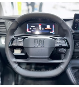 DİKİŞLİ DİREKSİYON KILIFI SİYAH DERİ NOKTALI DERİ SİYAH DİKİŞLİ FIAT SCUDA BİREBİR UYUM