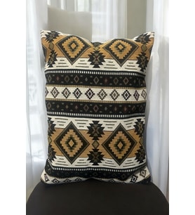 Sofline Kilim Desenli Kırlent Yüzü, Bohem Punch Kırlent Kılıfı, Nostaljik Desen Kırlent (45X45CM) (Sarı)
