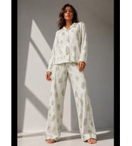 Night Kadın Uzun Kollu Pamuklu Pijama Takımı