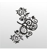 Folyo Sticker Çiçek Deseni 160cm Uzunluk (Karışık)