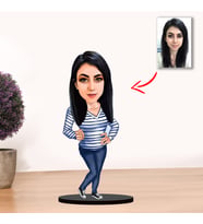 Kisiye Özel Karikatür Kadın Biblo MODEL5
