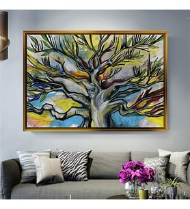Altın Çerçeveli dekoratif tablo a583 (Gold)
