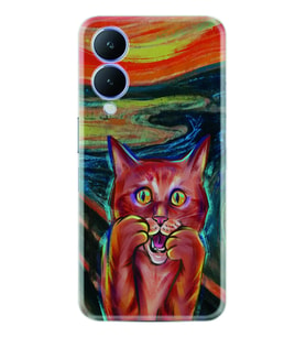 Vivo Y17S Kılıf Silikon Desen Özel Seri Tablo Cat 1788