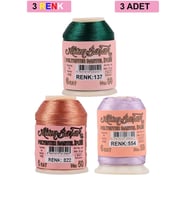 3 Adet Altınbaşak Oya ve Dantel İpi 20 gr - Royaleks - No: 822 - 554 - 137