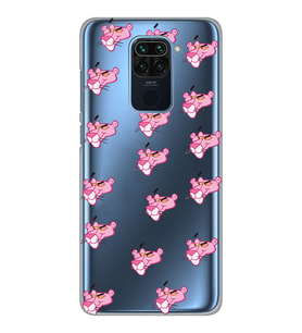 Xiaomi Redmi NOTE 9 Uyumlu Pink Panter Tasarımlı Şeffaf Telefon Kılıfı