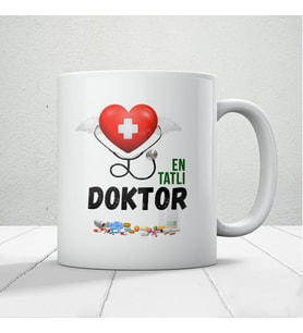 14 Mart Tıp Bayramı En Tatlı Doktor Baskılı Kupa Bardak
