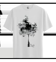 Ink Text Tree - %100 Pamuklu Erkek Beyaz Tişört - Premium Quality (Siyah - Beyaz)