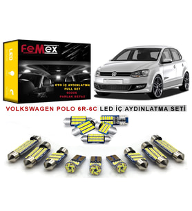 Volkswagen Polo 6R-6C LED İç Aydınlatma Ampul Seti FEMEX Parlak Beyaz