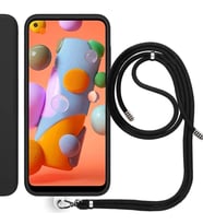 Samsung Galaxy A11 (A115F) İp Askılı Silikon Kılıf Siyah