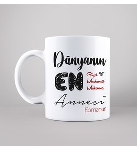 Dünyanın En Güzel Annesi Baskılı Kupa Kişiye Özel