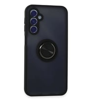 Galaxy M34 5G Kılıf Montreal Yüzüklü Silikon Kapak - Siyah