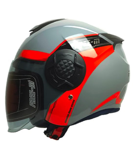 Motosiklet Yarım Kask Double Güneş Vizörlü Sertifikalı Abs Material Bold