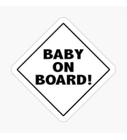 Uyarı Arabada Bebek Var Sticker oto Etiket 18cm MD8