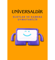Fuchsia Via S40 10.4" ile Uyumlu kOkO Eğlenceli Karakterli Standlı Yumuşak Çocuk Tablet Kılıfı (Mor)