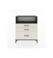 Arges Şifonyer Tek Raflı 3 Çekmeceli 88x30x106 Antrasit-Aytaşı
