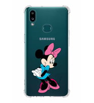 Samsung Galaxy A10s  Köşe Korumalı Antişok Kapak Minnie Mouse Tasarımlı Şeffaf  Kılıf
