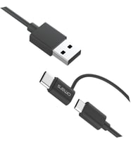 2'si 1 Arada Type-C Micro USB Şarj ve Data Kablosu 1.2 Metre