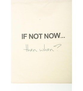 Baghashtag if Not Now Baskılı Ham Bez Çanta