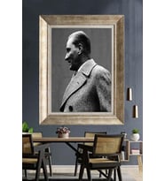 Gümüş Çerçeveli Atatürk Tablo za231
