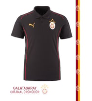 Galatasaray Orijinal Puma A Takım 5 Yıldız Polo T-Shirt (Siyah)