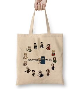 Doctor Who The Fourteen Doctors Bez Çanta Uzun Saplı